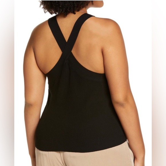 NWT HALOGEN Cross Neck Halter Sweater Tank - Picture 2 of 3